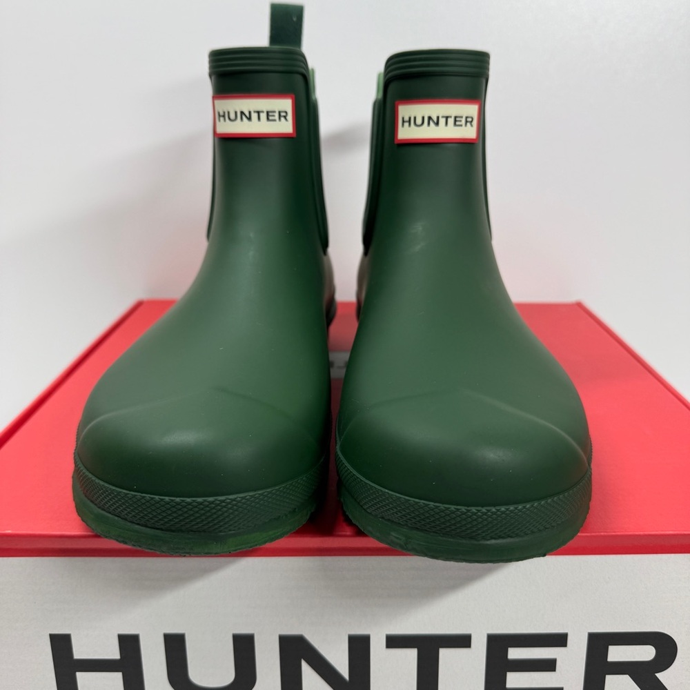 NIB• Women's Hunter Original Chelsea Green Boots Size: 10 - Picture 3 of 8